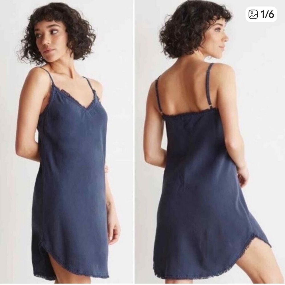 Bella Dahl Dorina Spaghetti Strap Mini Dress  - Navy SZ L - NWOT!! - Picture 3 of 5